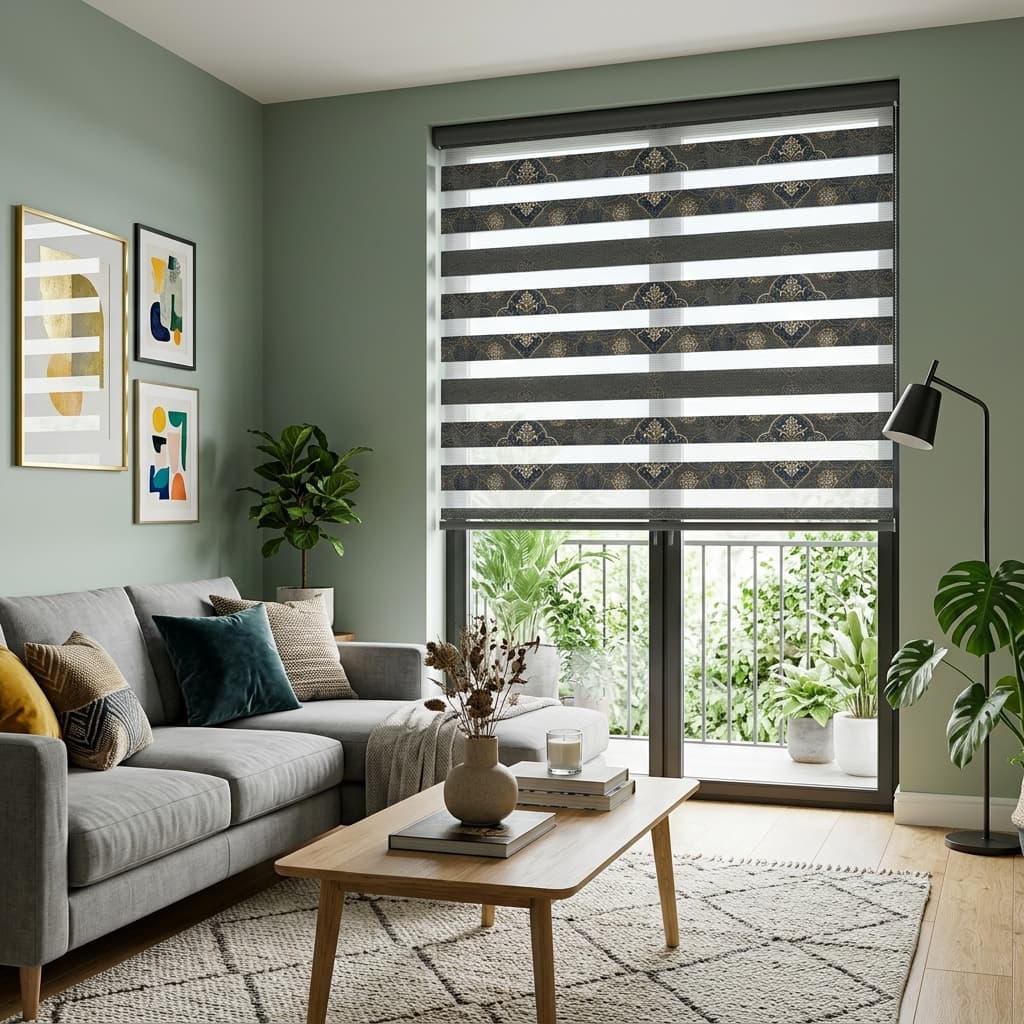 Beşiktaş Baskılı Zebra Perde