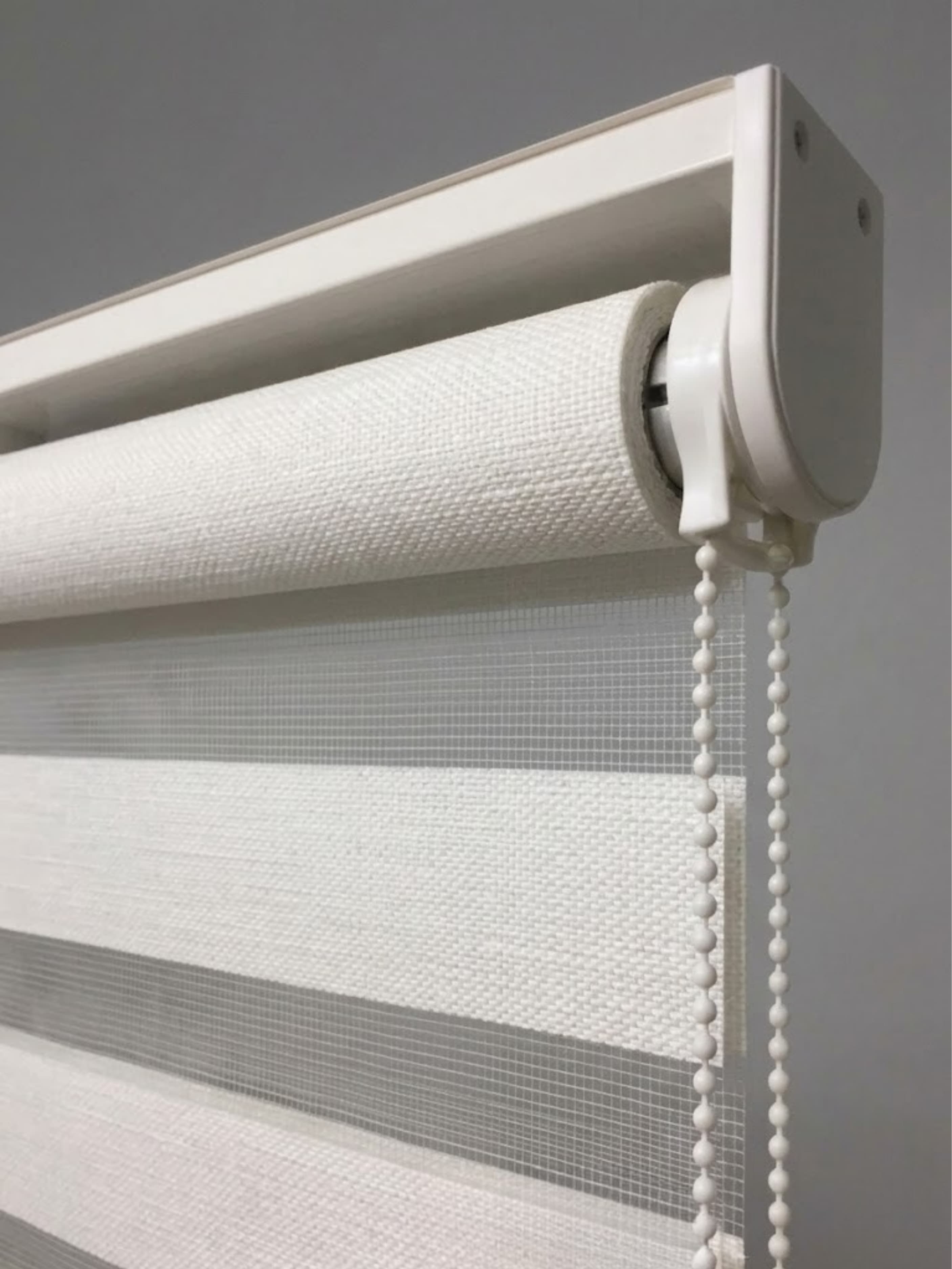 Beyaz Bambu Zebra Perde